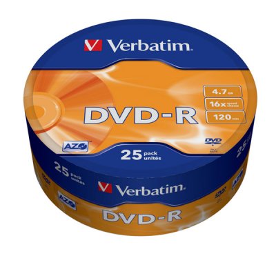   - Verbatim DVD-R 4.7  16x 25 . Pack Spindle (43730)