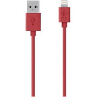   Belkin F8J023bt04-RED Lightning to USB Cable, Red    iPhone/iPad/iPod, 