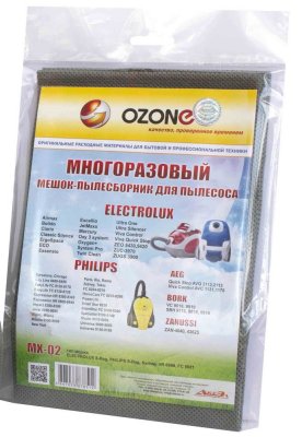   Ozone micron MX-02   Electrolux S-bag