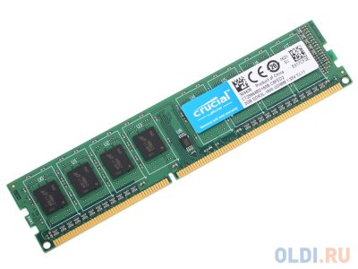    DDR3 2Gb (pc-12800) 1600MHz Crucial 1.35V (Retail) CT25664BD160B