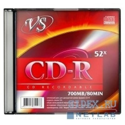    VS CD-R 700MB 52x Slim Case (1 ) (VSCDRSL01)