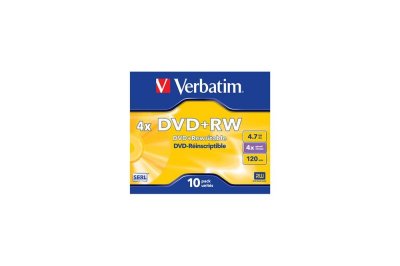   DVD+RW 4.7 Gb Verbatim 4x, Jewel Case