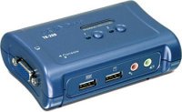Товар почтой K В M коммутатор Trendnet TK-209K 2-портовый USB-переключатель клавиатура/видео/мышь с аудио