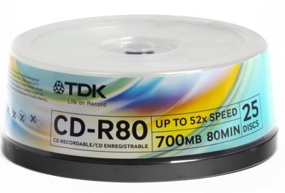    TDK CD-R 80 52x CB/25
