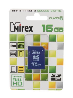    16Gb - Mirex Secure Digital HC Class 10 13611-SD10CD16 (!)