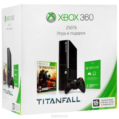    Microsoft Xbox 360 E (250 ) +  "Titanfall" + Xbox LIVE Gold (3 )