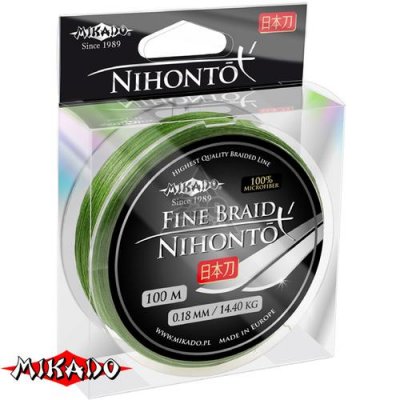   MIKADO NIHONTO FINE BRAID 0.20 green 100 