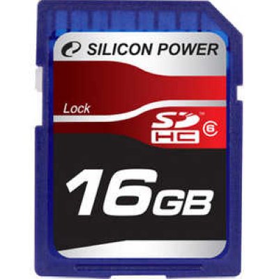     SDHC SILICON POWER 16  Class 6, SP016GBSDH006V10, 1 .