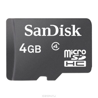     SanDisk (microSDHC-4Gb Class6 Ultra+ microSD--) SD Adapter) microSecureDigital High Cap