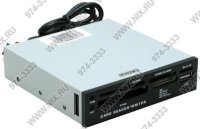    3.5" Internal USB2.0 (Black) CF/MD/SM/MMC/RSMMC/SD/MicroSD/xD/MS/Pro/Duo) Card Reader/Writ