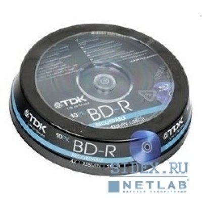    BD-R TDK 25Gb, 4x, 10 , Cake Box
