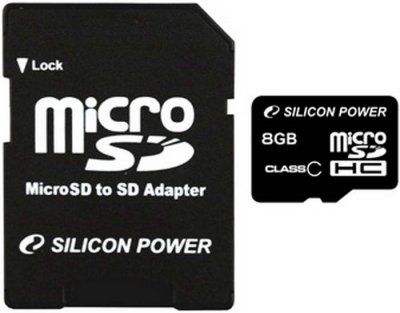     Micro Secure Digital Card 8Gb SDHC Class6 Silicon Power+  Retail