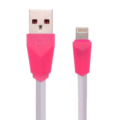     Remax USB - Lightning Aliens RC-030i  iPhone 6/6 Plus 1m White-Pink 14398