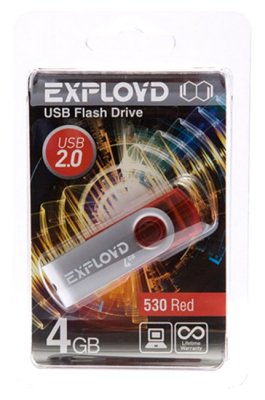    Flash USB drive QUMO 4Gb Domino red RET