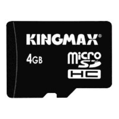     Kingmax microSDHC Class 4 Card 4GB + SD adapter