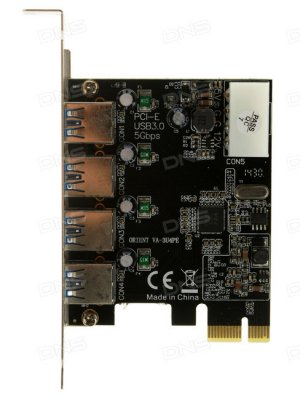   Orient VA-3U4PE , PCI-E, USB3.0 4ext port, VIA VL800 chipset