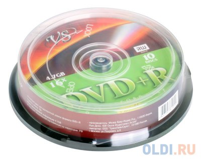    DVD+R VS 4.7Gb 16x CakeBox Printable 10 