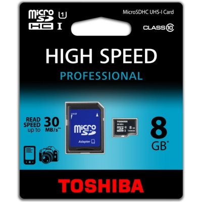     Toshiba microSDHC 8Gb Class 10 UHS-I + ADP