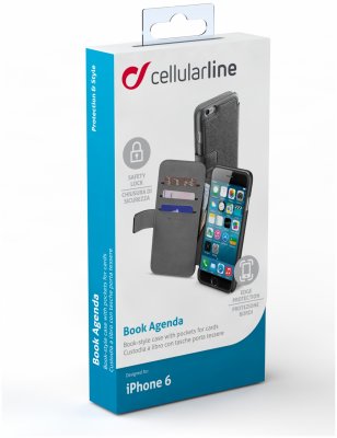    Cellular Line Book Agenda Black  iPhone 6 Plus BOOKAGENDAIPH655K