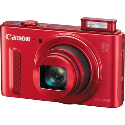   Canon PowerShot SX610 HS (Red) (20.2Mpx, 25-450mm, 18x, F3.8-6.9, JPG,SDXC,3.0",WiFi, NFC,USB