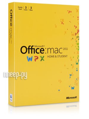   Microsoft Office for Mac 2011 Home Student 2011 Russian Russia Only EM DVD No Skype (64-bit; 32-bit)