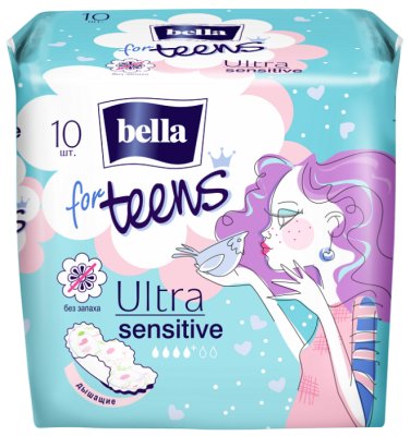   Bella  for teens ultra sensitive 10 .