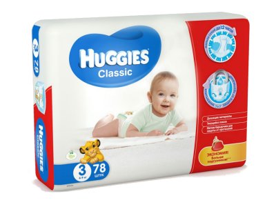   Huggies  "Classic" Mega 4-9  (78 ) 5029053543116