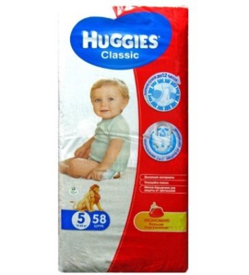    Huggies Classic 5  (11-25 )  58 .