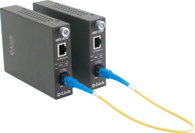    D-Link DMC-920T, 10/100BASE-TX to 100BASE-FX Single-mode Fiber ( 20km, SC ) Dual-wavelengt