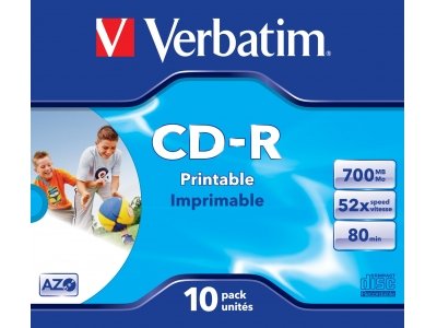   CD-R Verbatim DataLife Plus 43325 5.25", 48x, 700 MB, 80 ., printable,  10 . jewel