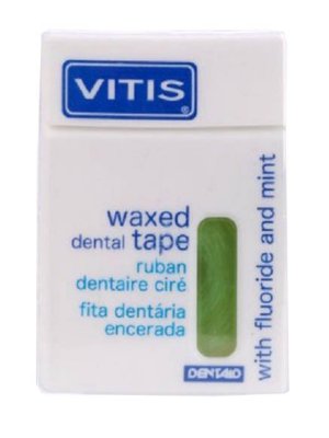     Dentaid Vitis Waxed Dental Tape with Fluoride and Mint 50m Green