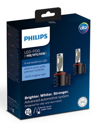     Philips H11/H8/H16 6000K X-treme Ultinon,  LED-, 2 , 12834U