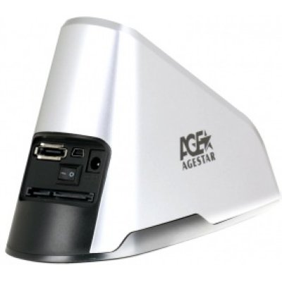      HDD AgeStar SCB2T eSATA & USB2.0 to 2x2.5"/3.5"hdd SATA (Silver)