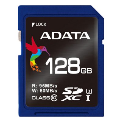     128Gb - A-Data - Premier Pro XC Class 10 UHS-I(3) Secure Digital ASDX128GUI3CL10-R