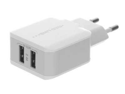     Red Line Superior 2xUSB Y2 2.4A Fast Charger White