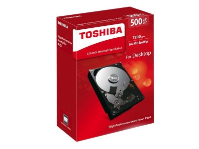     3.5" 500Gb 7200rpm 64Mb cache Toshiba P300 SATAIII P300 HDWD105EZSTA