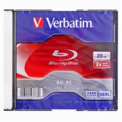     BD-RE  Verbatim 25Gb 2x Slim Case (1 ) (43768)