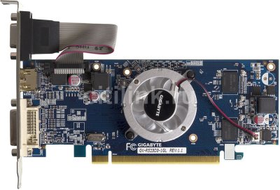    Gigabyte PCI-E ATI GV-R523D3-1GL Radeon R5 230 1024 1024Mb 64bit DDR3 625/1066 DVI/HDMI/C
