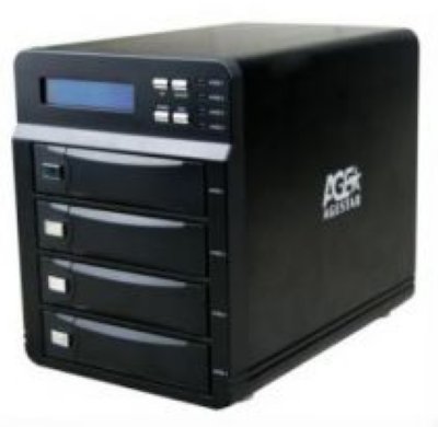   AgeStar 3C4B3A   4x3.5" HDD SATA 3Gb/s, RAID, USB3.0/eSATA, , , LCD.