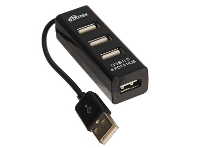    USB Ritmix CR-2402 USB 4-ports Black