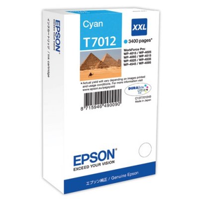   T701240   Epson C13T70124010  WorkForce Pro WP-4015DN/4025DW/4515DN/4525DNF Cyan