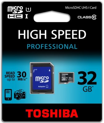     Toshiba microSDHC 32Gb Class 10 UHS-I + ADP
