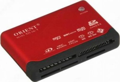    / Flash card all-in-1 USB2.0 Orient CR-02BR external, red