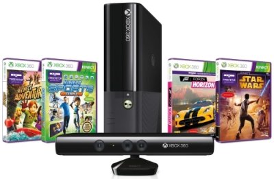     Microsoft XBox 360 E 250Gb (5DX-00008)  KINECT + Kinect Adventures + Kinect Sport