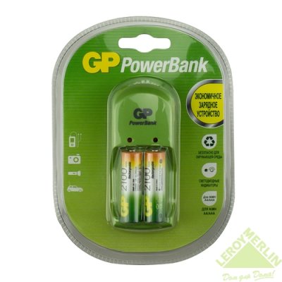     GP (GPPB410GS65-2CR2) PowerBank (NiMh, AA/AAA) +AAAx2  .