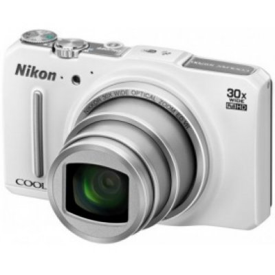    Nikon Coolpix S9700 White (16Mp, 30x zoom, 3", SDHC, 1080P, GPS+, WiFi)