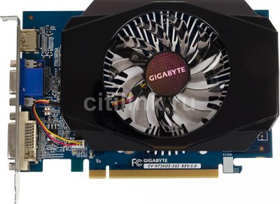    Gigabyte PCI-E nVidia GV-N730SL-2GL GeForce GT 730 2048Mb 64bit DDR3 902/1800 DVIx1/HDMIx