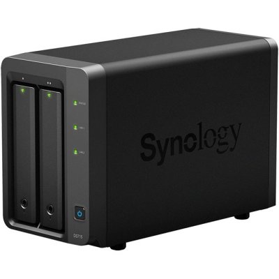   Synology DS715   DS715 QC1,4GhzCPU/2Gb/RAID0,1/up to 2hot plug HDDs SATA(3,5" or 2,