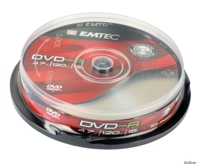    DVD-R Emtec 4.7 Gb, 16x, Cake Box (10), (10/1