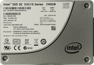   SSD 240 Gb SATA 6Gb/s Intel DC S3510 Series (SSDSC2BB240G601) 2.5" MLC